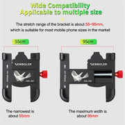 PROMEND SJJ-297E Rearview Mirror Model Phone Holder Universal Aluminum Alloy Electric Bike Mount