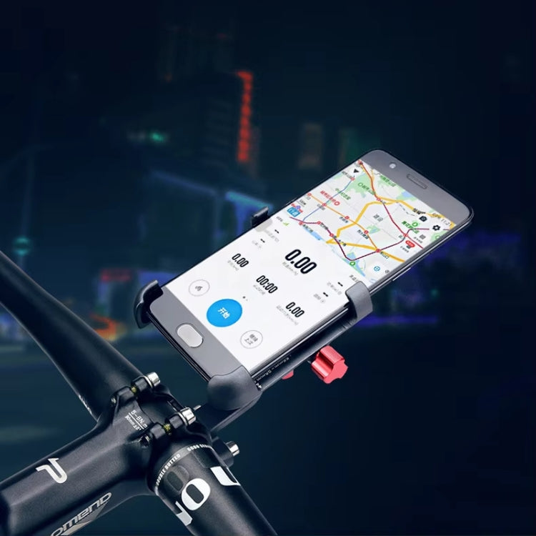 PROMEND Aluminum Alloy Cell Phone Holder Adjustable Angle Rotating Motorcycle Navigation Support, Style: SJJ-299E Rear View Mirror Titanium Color