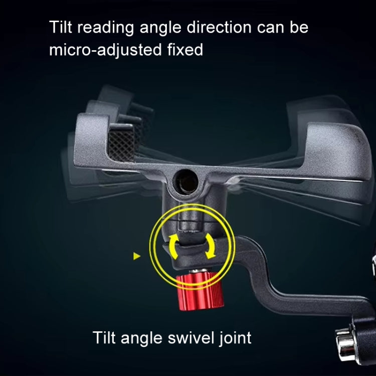 PROMEND Aluminum Alloy Cell Phone Holder Adjustable Angle Rotating Motorcycle Navigation Support, Style: SJJ-299E Rearview Mirror Silver
