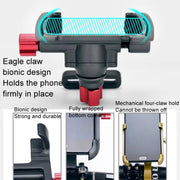 PROMEND Aluminum Alloy Cell Phone Holder Adjustable Angle Rotating Motorcycle Navigation Support, Style: SJJ-299E Rear View Mirror Titanium Color