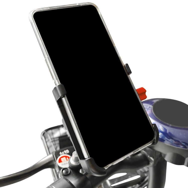 PROMEND Aluminum Alloy Cell Phone Holder Adjustable Angle Rotating Motorcycle Navigation Support, Style: SJJ-299E Rearview Mirror Silver