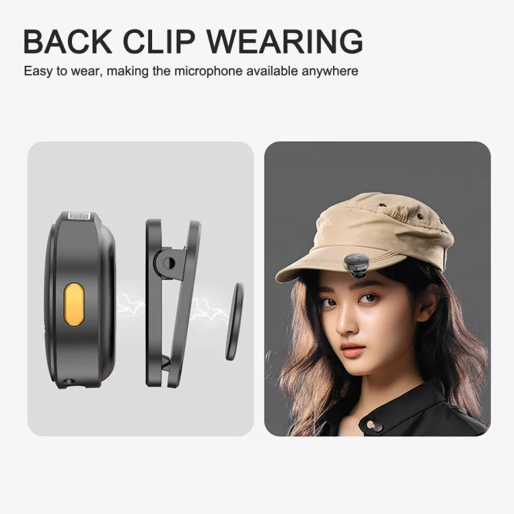 8 Pin Wireless Lavalier Button Microphone With Magnetic Suction & Back Clip Design