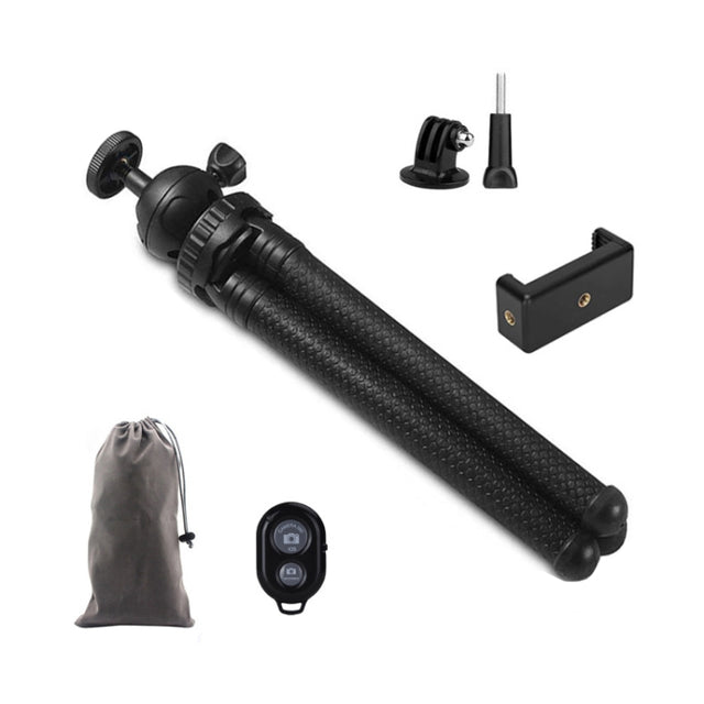Octopus Fish Silicone Camera Tripod Desktop Folding Stand With Bluetooth Controller+Adapter+Phone Clip+Storage Bag+Screws