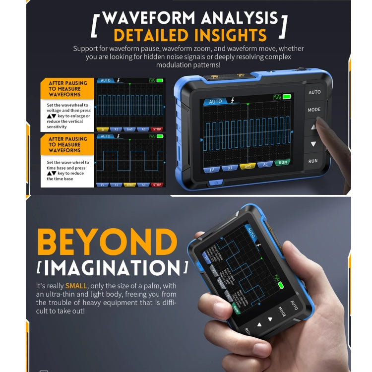 FNIRSI 2 In 1 Mini Portable Digital Oscilloscope Signal Generator, Set: Upgrade - free shipping - PMC Jewellery - Order now!