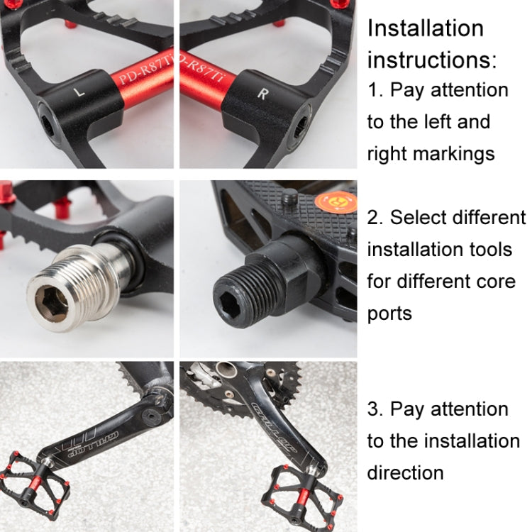 PROMEND PD-R41L 1pair Bicycle Aluminum Alloy Perrin Bearing Pedals(Red) - free shipping - PMc TechLife - Order now!