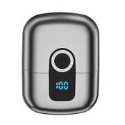 Double Ring Magnetic Electric Shaver Travel Portable Rechargeable Full Body Washable Men Razor(Grey)