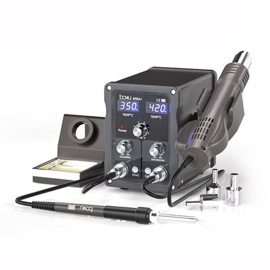 BAKU BA-898A+ 2-In-1 Soldering Station Hot Air Station Adjustable Temperature EU Plug 220V - free shipping - PMC Jewellery - Order now!