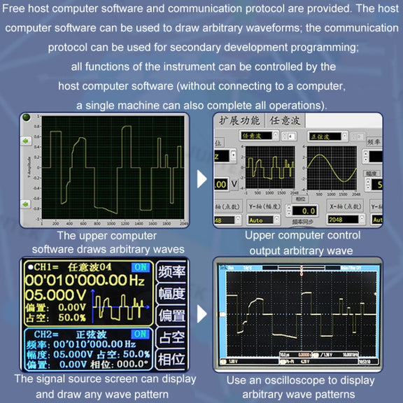 JUNTEK Programmable Dual-Channel DDS Function Arbitrary Waveform Signal Generator, Frequency: 50MHz(UK Plug)