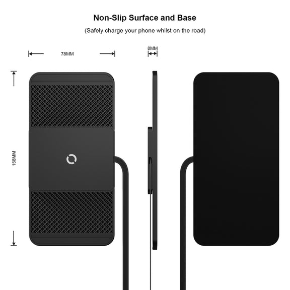 Avoid Camera Universal Car Wireless Charger Anti-slip Mat(TYPEC Interface 0.3m)