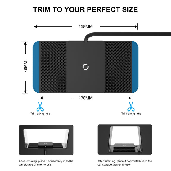 Avoid Camera Universal Car Wireless Charger Anti-slip Mat(USB Interface 1m)