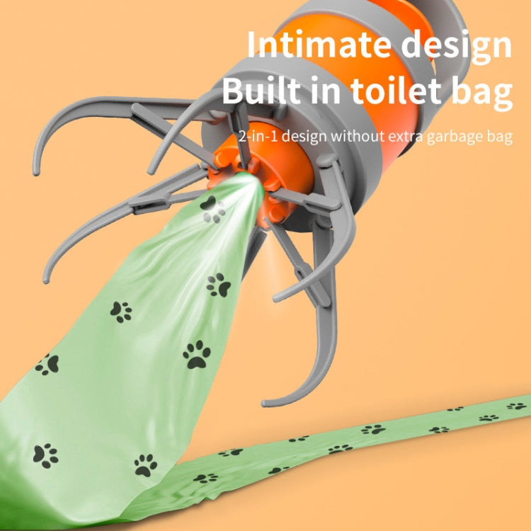 Pet Outing Portable Poop Scooper Dog Feces 6 Claws Pick Up Tools(Orange) - Litter & Housebreaking by PMC TechLife | Online Shopping South Africa | PMC TechLife | Buy Now Pay Later Mobicred
