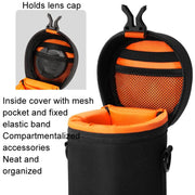 Cwatcun D157 DSLR Camera Lens Barrel Shockproof Thickened Digital Lens Bag Flip Lens Pouch, Color: Extra Large Black