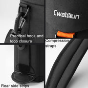Cwatcun D157 DSLR Camera Lens Barrel Shockproof Thickened Digital Lens Bag Flip Lens Pouch, Color: Extra Large Black