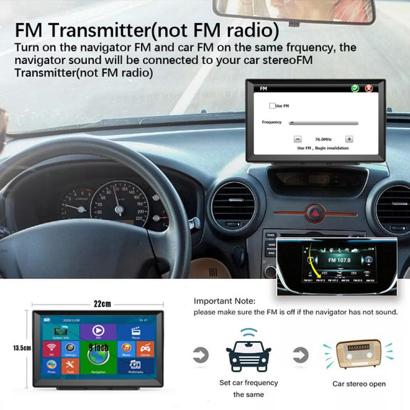 9 Inch 8G/256M Car GPS Navigator With Large Screen Capacitive Bluetooth Map, Area: Europe Map