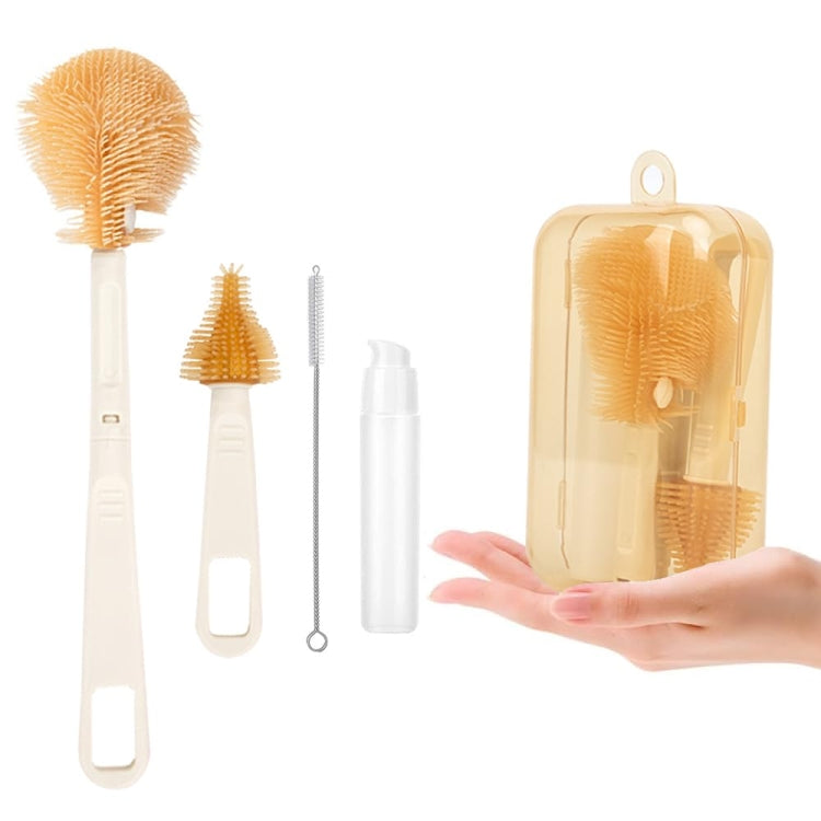 Silicone Portable Baby Bottle Brush Set Travel Cleaning Brush(White) - Cleaning Tools by PMc TechLife | Online Shopping South Africa | PMc TechLife | Buy Now Pay Later Mobicred