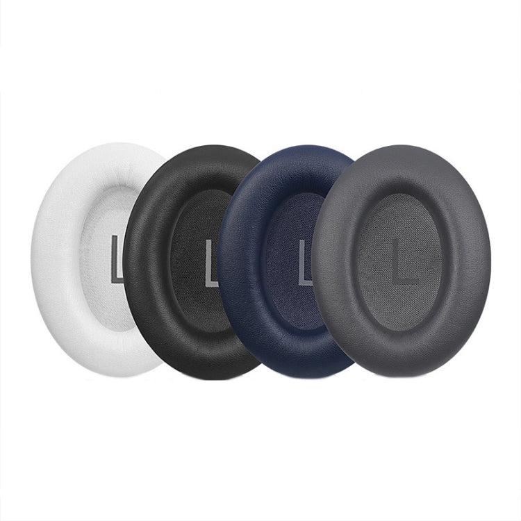For BOSE QC45 1pair Headphone Sponge Earmuff Leather Cover(White)