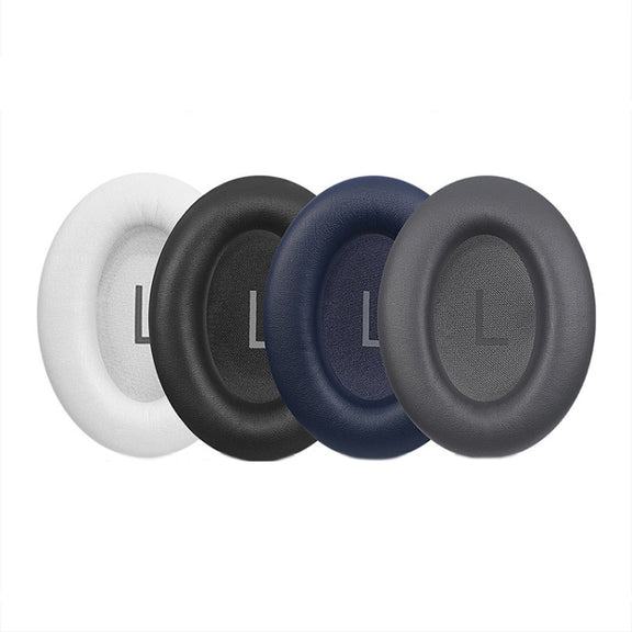 For BOSE QC45 1pair Headphone Sponge Earmuff Leather Cover(Black)