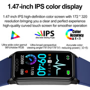Uric Acid Blood Lipid Noninvasive Blood Sugar Heart Rate Oxygen Temperature Monitoring Smart Healthy Sports Bracelet(Black)