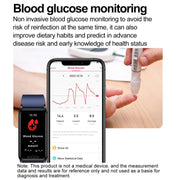 Uric Acid Blood Lipid Noninvasive Blood Sugar Heart Rate Oxygen Temperature Monitoring Smart Healthy Sports Bracelet(Black)
