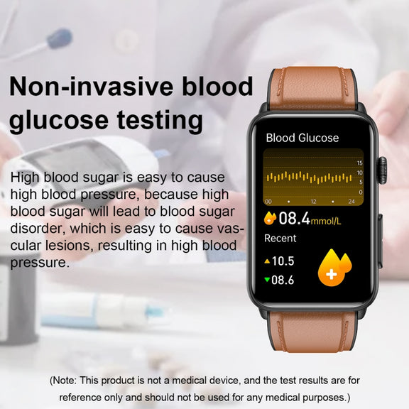 Smart Watch Ring ECG Temperature Heart Rate Blood Pressure Health Bluetooth Talking Watch, Color: Red Silicone