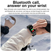 Smart Watch Ring ECG Temperature Heart Rate Blood Pressure Health Bluetooth Talking Watch, Color: Black Silicone