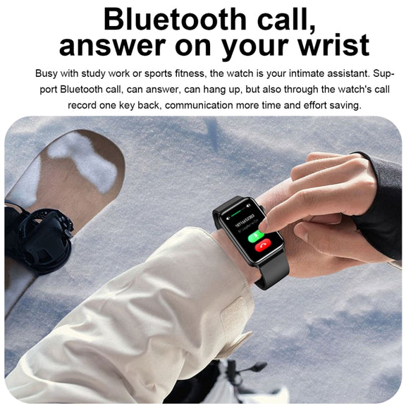 Smart Watch Ring ECG Temperature Heart Rate Blood Pressure Health Bluetooth Talking Watch, Color: Red Silicone