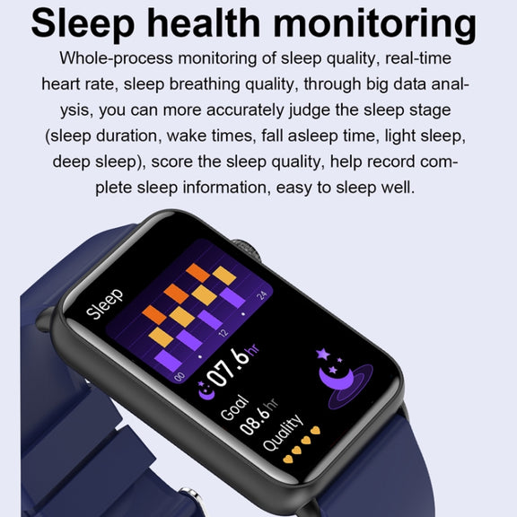 Smart Watch Ring ECG Temperature Heart Rate Blood Pressure Health Bluetooth Talking Watch, Color: Red Silicone