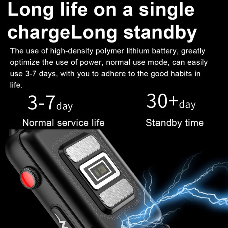 Smart Watch Ring ECG Temperature Heart Rate Blood Pressure Health Bluetooth Talking Watch, Color: Black Silicone - Smart Wristbands by PMC TechLife | Online Shopping South Africa | PMC TechLife | Buy Now Pay Later Mobicred