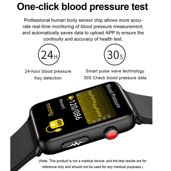 Smart Watch Ring ECG Temperature Heart Rate Blood Pressure Health Bluetooth Talking Watch, Color: Red Silicone
