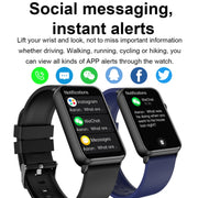 Smart Watch Ring ECG Temperature Heart Rate Blood Pressure Health Bluetooth Talking Watch, Color: Red Silicone