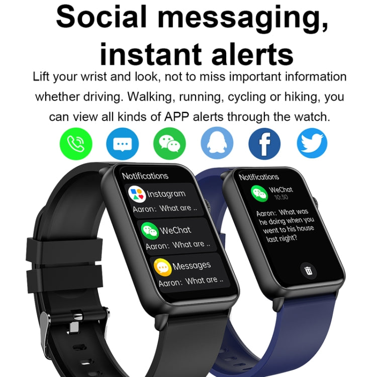 Smart Watch Ring ECG Temperature Heart Rate Blood Pressure Health Bluetooth Talking Watch, Color: Black Leather
