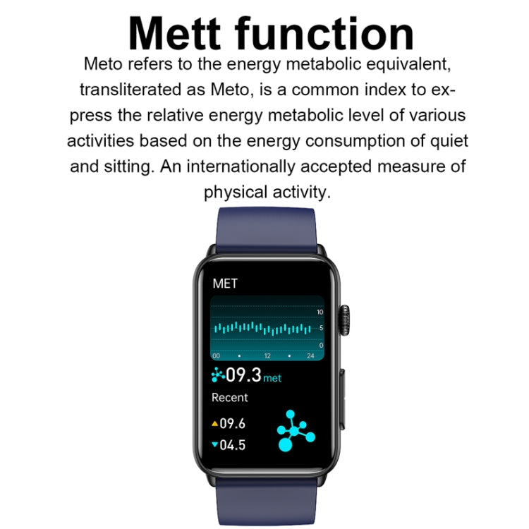Smart Watch Ring ECG Temperature Heart Rate Blood Pressure Health Bluetooth Talking Watch, Color: Black Leather