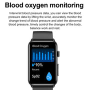 Smart Watch Ring ECG Temperature Heart Rate Blood Pressure Health Bluetooth Talking Watch, Color: Red Silicone