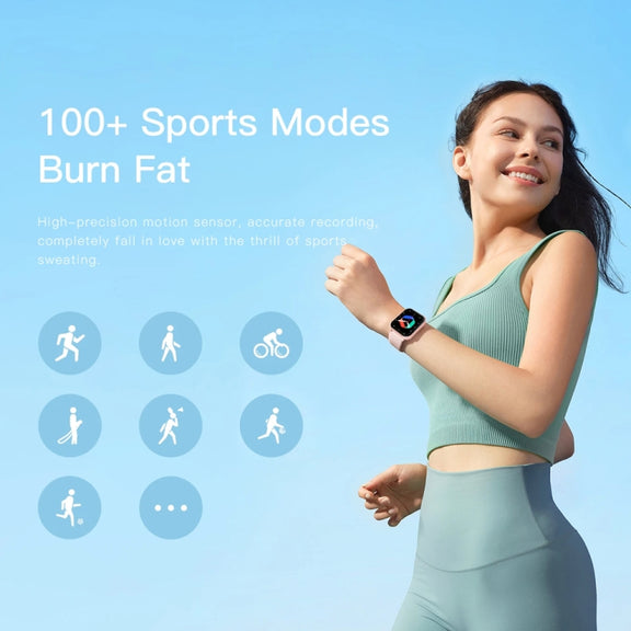 1.83 inch Touch Screen AI Voice Heart Rate / Blood Oxygen / Blood Pressure / Sleep Monitoring Bluetooth Smartwatch(Pink)