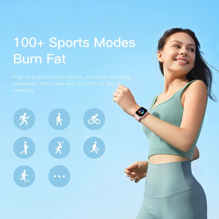 1.83 inch Touch Screen AI Voice Heart Rate / Blood Oxygen / Blood Pressure / Sleep Monitoring Bluetooth Smartwatch(Pink)