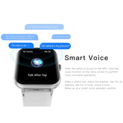 1.83 inch Touch Screen AI Voice Heart Rate / Blood Oxygen / Blood Pressure / Sleep Monitoring Bluetooth Smartwatch(Black)