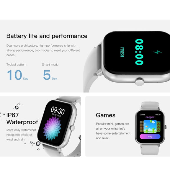 1.83 inch Touch Screen AI Voice Heart Rate / Blood Oxygen / Blood Pressure / Sleep Monitoring Bluetooth Smartwatch(Black)