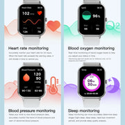1.83 inch Touch Screen AI Voice Heart Rate / Blood Oxygen / Blood Pressure / Sleep Monitoring Bluetooth Smartwatch(Pink)