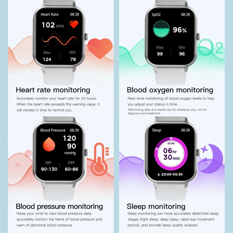 1.83 inch Touch Screen AI Voice Heart Rate / Blood Oxygen / Blood Pressure / Sleep Monitoring Bluetooth Smartwatch(Pink)