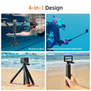 TELESIN 61cm Underwater Buoyancy Bar Retractable Selfie Stick Tripod For GoPro Insta360 DJI OSMO Action Camera