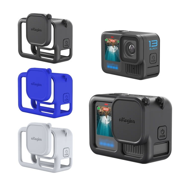 For GoPro HERO13 Black AMagisn Silicone Case Protective Cover(Blue) - Silicone Cases by aMagisn | Online Shopping South Africa | PMC Jewellery | Buy Now Pay Later Mobicred