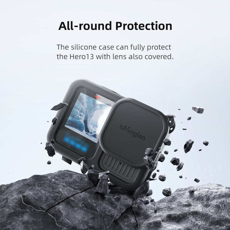 For GoPro HERO13 Black AMagisn Silicone Case Protective Cover(Blue) - Silicone Cases by aMagisn | Online Shopping South Africa | PMC Jewellery | Buy Now Pay Later Mobicred