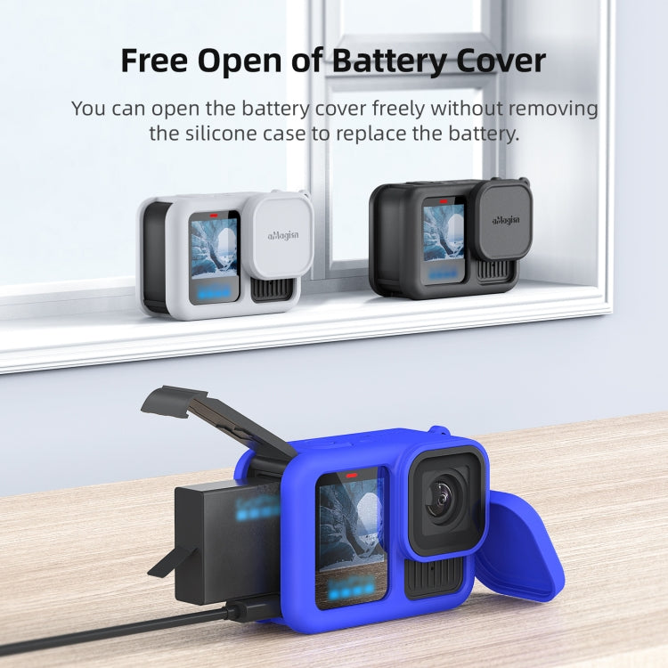 For GoPro HERO13 Black AMagisn Silicone Case Protective Cover(Blue) - Silicone Cases by aMagisn | Online Shopping South Africa | PMC Jewellery | Buy Now Pay Later Mobicred