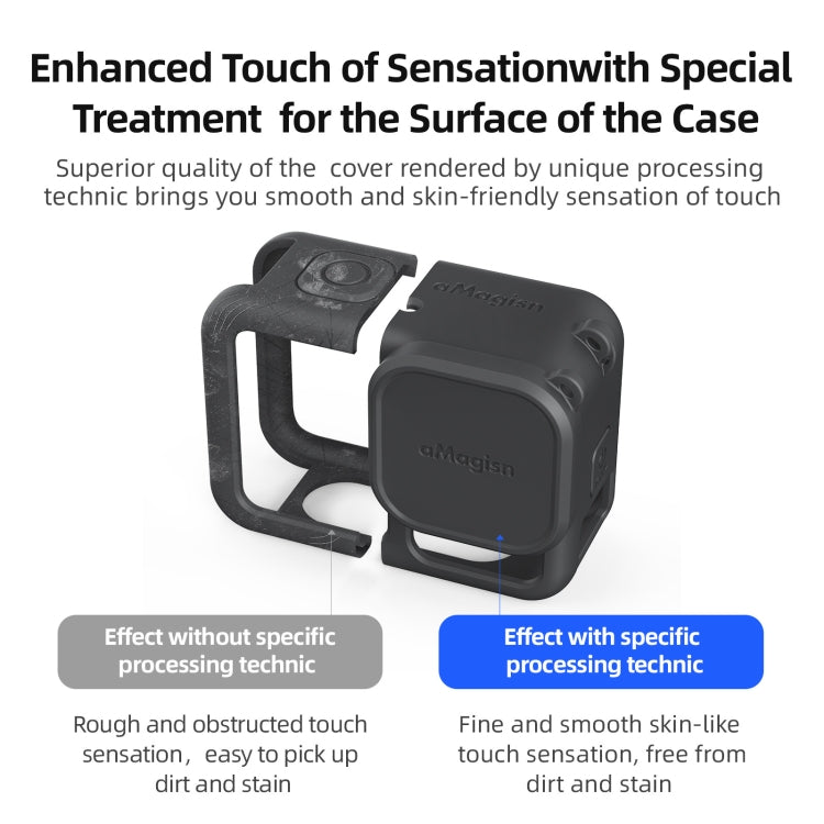 For GoPro HERO13 Black AMagisn Silicone Case Protective Cover(Light Gray) - Silicone Cases by aMagisn | Online Shopping South Africa | PMc TechLife | Buy Now Pay Later Mobicred