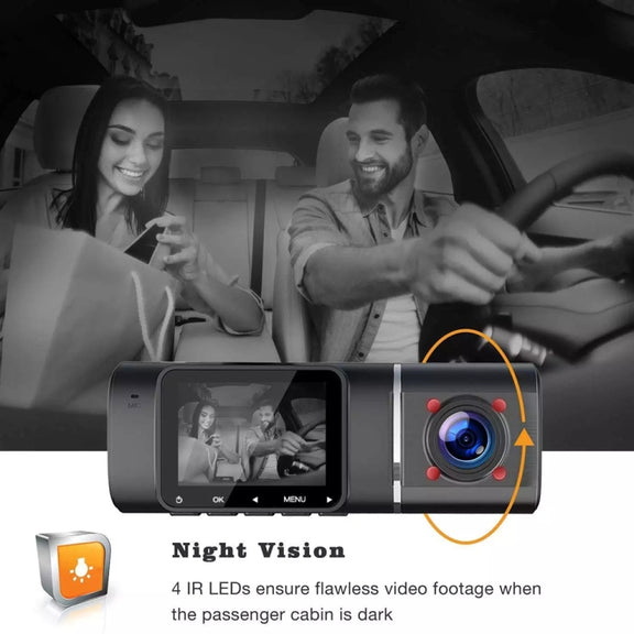 Dual Recording Front 1080+Internal 1080 HD Car Recorder