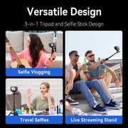 TELESIN Mini Selfie Stick Quick Release Tripod 15-40cm Adjustable Bracket For Sports Camera