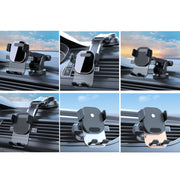Car Suction Cup Dashboard Automatic Lock Mobile Phone Holder, Style: Orange Air Outlet