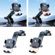 Car Suction Cup Dashboard Automatic Lock Mobile Phone Holder, Style: Orange Telescopic