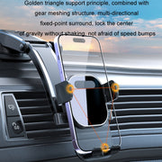 Car Suction Cup Dashboard Automatic Lock Mobile Phone Holder, Style: Glossy Telescopic Base