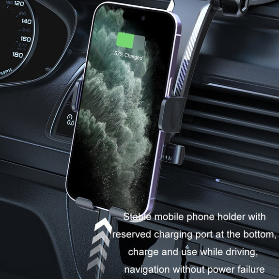 Car Suction Cup Dashboard Automatic Lock Mobile Phone Holder, Style: Orange Waterfall